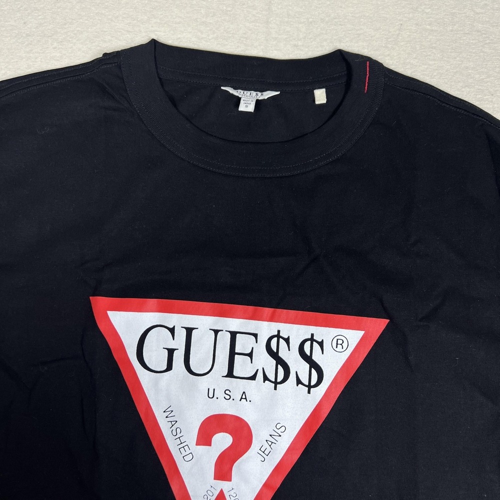 Guess Originals X A$AP Rocky Shirt Mens Small Black Triangle Logo‎ GUE$$